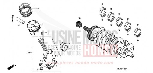 ALBERO MOTORE/PISTONE CBR600RAA di 2010